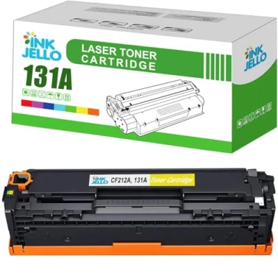 Image of InkJello Compatible Toner Cartridge Replacement for HP LaserJet Pro 200 Color M251n M251nw MFP M276n M276nw CF212A (Yellow, 1 Pack)