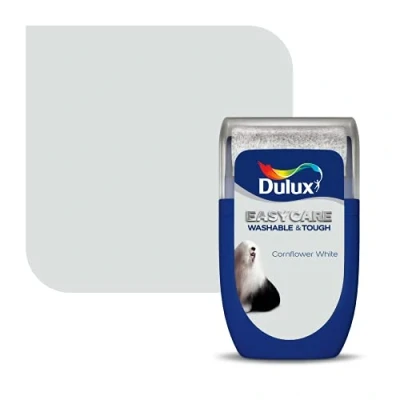 Image of Dulux Easycare Washable &amp; Tough Tester Paint, Cornflower White, 30 ml