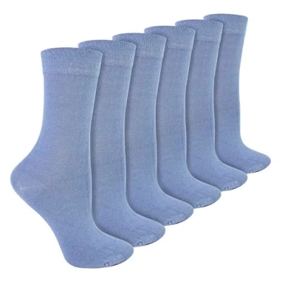 Image of Sock Snob Ladies Merino Wool Socks with Bamboo Blend Everday Lightweight (4 8, Blue)