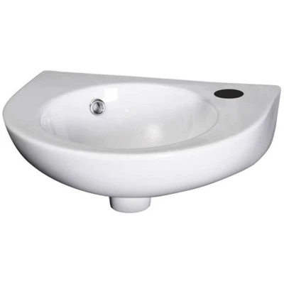 Image of Nuie Melbourne 450mm White Round Wall Hung Basin Ceramic