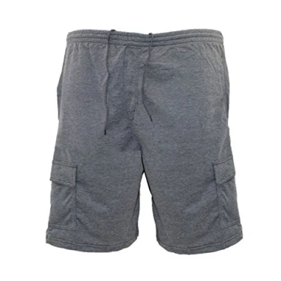 Image of KAM Big &amp; Tall Charcoal Cargo Lounge Shorts Men&#039;s