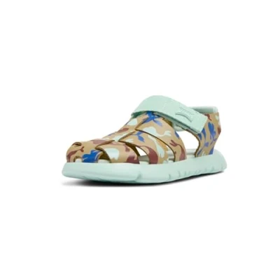 Image of Camper Oruga Walking sandals for kids, Size: 4, Beige blau Leather