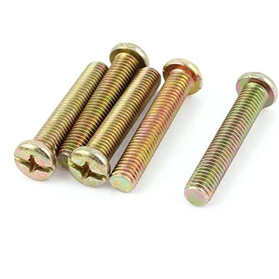 Image of sourcing map M8x45mm Male Thread Phillips Flat Head Bolt Screw Suitable for Double Bed Furniture TV Rack Wall Hanging 5pcs