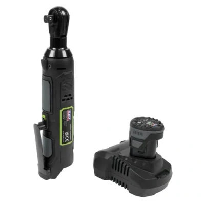 Image of Sealey Cordless Ratchet Wrench 45Nm 3/8&quot;Sq Drive 10.8V 2Ah SV10.8 Series
