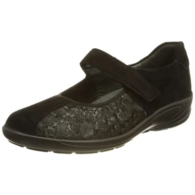 Image of Semler Women&#039;s Birgit Mary Jane Flat, Black, 4 UK