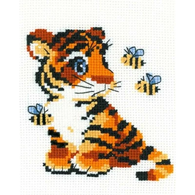 Image of RIOLIS Cross Stitch Kit HB 092 Happy Bee Stripies