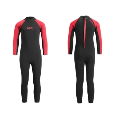 Image of Urban Beach 2mm Neoprene Wetsuit, Kids Full Length Summer Wetsuit for Boys and Girls Red
