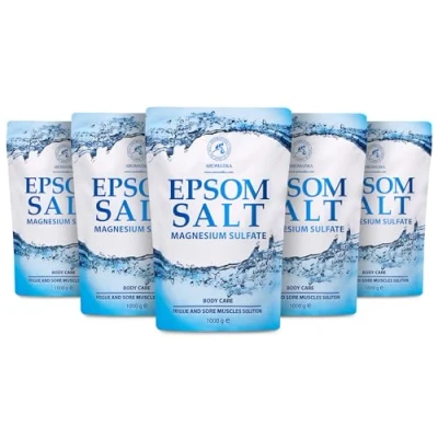 Image of Epsom Bath Salt 5kg 100% Pure &amp; Natural Concentrated Magnesium Sulphate Soothing Relieves Sore Muscles Relaxation Detoxifying Body Care Heals Best Good Sleep