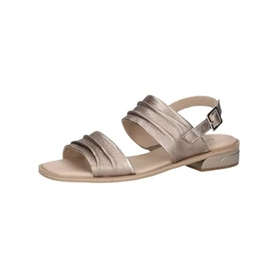 Image of CAPRICE Women&#039;s 9 28201 42 Flat Sandal, Taupe Metallic, 5 UK