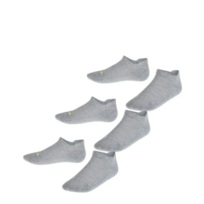 Image of FALKE Unisex Kids Cool Kick Sneaker 3 Pack K SN Soft Breathable Quick Drying Low Cut Plain Pairs Trainer Socks, Grey (Light 3400), 12 2.5