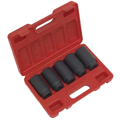 Image of Sealey Sx050 Impact Hub Nut Socket Set 5Pc 1/2Sq Drive