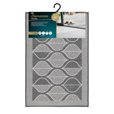 Image of JVL Expression Machine Washable Entrance Doormat, 50x75cm Leaves
