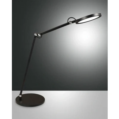 Image of Regina Integrated LED Table Lamp Black Glass