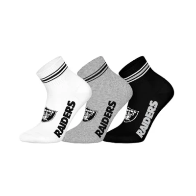 Image of NFL Unisex Las Vegas Raiders 3pk Quarter Socks Sport (Pack of 3)