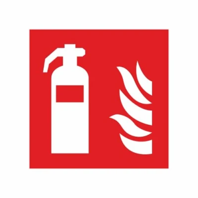Image of tradercat Fire Extinguisher Protection Sticker, Pack of 5, 10 x cm, Warning Sticker for Indoor and Outdoor Use with UV Protection, / Danger Sign, Digital Print