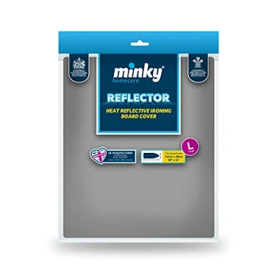 Image of Minky PP22002000 Metallic Ironing Board Cover 122 x 38cm, 38 cm