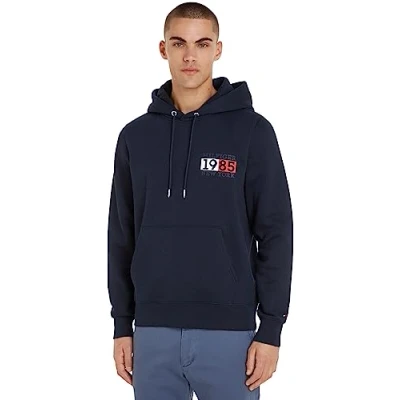 Image of Tommy Hilfiger NEW YORK FLAG Hoody Sweatshirt, Men&#039;s, Size: Large, Desert sky