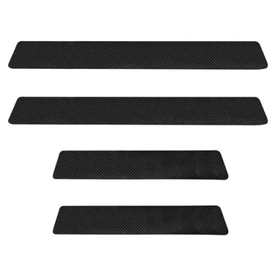 Image of NINIS 4Pcs Car Door Sill Protector for Volkswagen ID.5, Carbon Fiber Automobile Threshold Protection Kick Plates Accessories