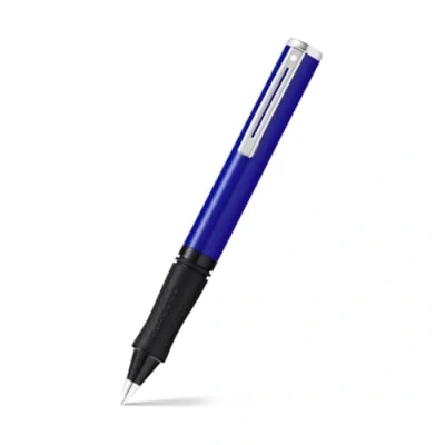 Image of Sheaffer Pop Glossy Blue Ballpoint Pen with Chrome Trim