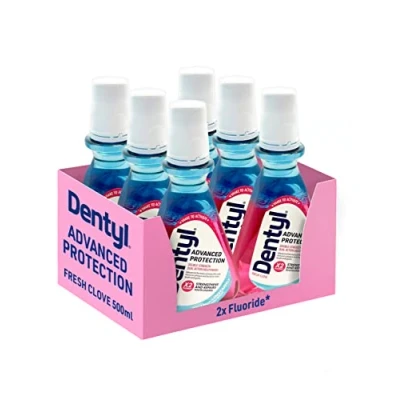Image of Dentyl Advanced Protection Mouthwash, High Fluoride, Repairs and Protects Tooth Enamel, Alcohol Free, Fresh Clove, 6x500ml