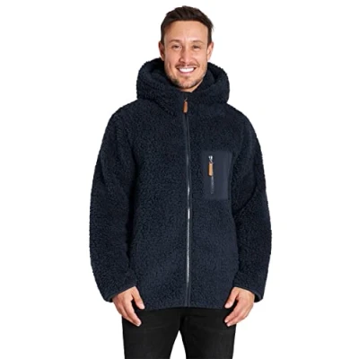 Image of CityComfort Mens Fleece Hoodie, Fluffy Zip Up Jacket (Navy, M)