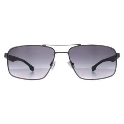 Image of Sunglasses Hugo Boss 1580/s col. v84/1i Man Square Ruthenium / blue