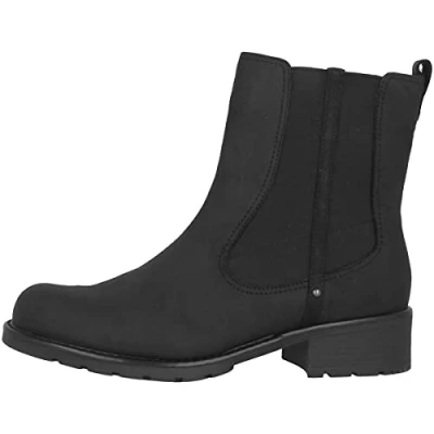 Image of Clarks Women&#039;s Orinoco Club Short Shaft Boots, Black Leather, 4 UK