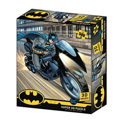 Image of DC Comic BM32519 Batman Batcycle 3D Effect Jigsaw Puzzle, Various