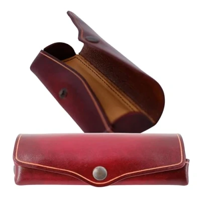 Image of MIKA Unisex Glasses Case Rectangular Luggage Hand (Pack of 1), red, 15 x 6 3 cm,