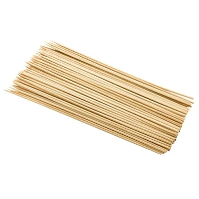 Image of 150 x fiXte Bamboo Skewers Durable Natural Wood Eco Friendly Perfect for Barbecue BBQ Kebabs Fruits Sandwiches Cakes Chocolate Fountains 25cm / 10&quot;