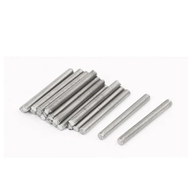 Image of Sourcingmap M3 x 30mm 0.5mm Pitch 304 Stainless Steel Fully Threaded Rods Silver Tone 20 Pcs