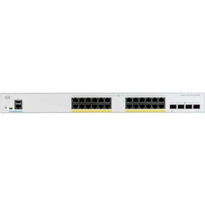 Image of Cisco Catalyst 1000 24T 4G L Network Switch, 24 Gigabit Ethernet (GbE) Ports, four 1 G SFP Uplink Fanless Operation, Enhanced Limited Lifetime Warranty (C1000 L)