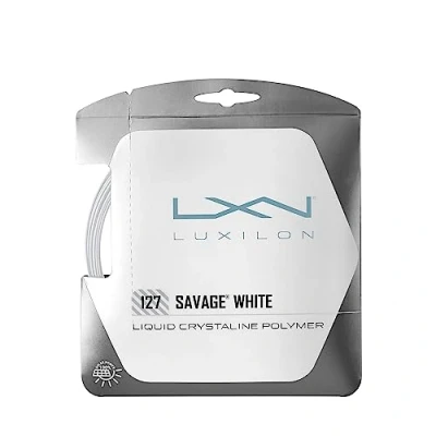Image of Luxilon Unisex Tennis Racket Wilson Savage String Set White Size 127, White, 12.2 m UK