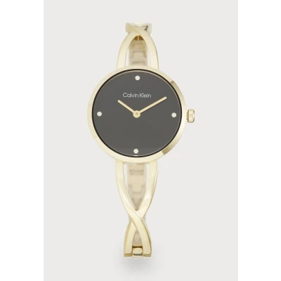 Image of Calvin Klein Sculpted Watch goldcoloured/black, Women&#039;s, Size: One Size, Gold/coloured/black