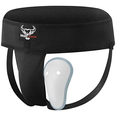 Image of Boxing Groin Guard Cup Men Sweat absorbent Ventilated Adjustable Sparring Protector Jockstrap Taekwondo Karate Training Underwear Jiu Jitsu BJJ Protection Kickboxing MMA Muay Thai (XL)