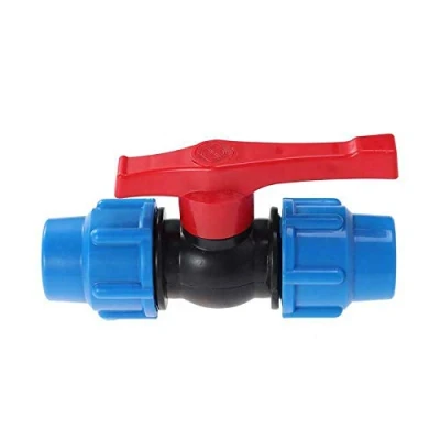 Image of TOOLSTAR Plastic Ball Valve, MDPE Compression Fitting Pipe Joiner with in Line Valve for use Water 25 mm