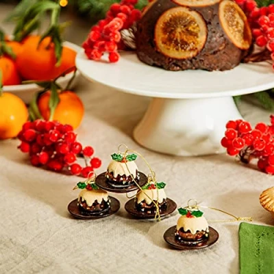 Image of Sass &amp; Belle Christmas Pudding Bauble Set of 4