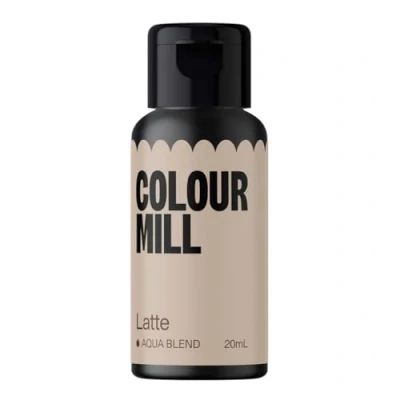 Image of Colour Mill Aqua Blend Food Colouring Liquid Latte Edible Paint for Royal Icing, Macarons, Meringue, Fondant, Jellies, Beverages and More 20 ml
