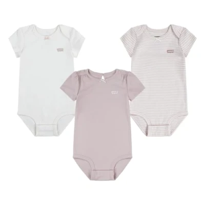 Image of Levi&#039;s 3 PACK BOW Bodysuit SET Body for kids, Size: 3m, Peachskin