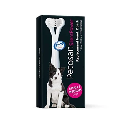 Image of Petosan Replacement Brush Heads for Electric Toothbrush Small and Medium Dogs. 2 pack