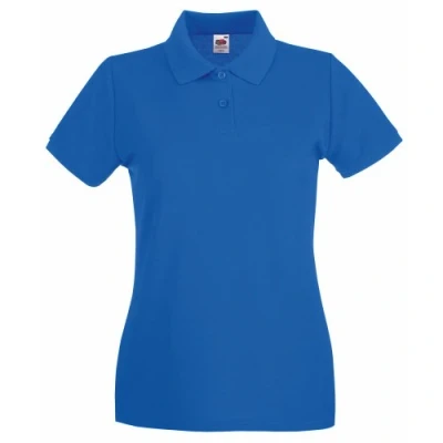 Image of Fruit of the Loom Women&#039;s Polo Shirt Short Sleeve, Womens Men, royal blue, Medium