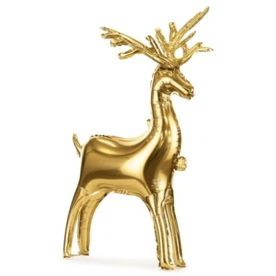 Image of Foil Balloon Reindeer Decoration Christmas Gold Party