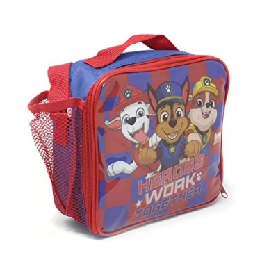 Image of PawPatrol Children&#039;s Character Insulated Lunch Bag with Shoulder Strap &amp; Mesh Side Pocket