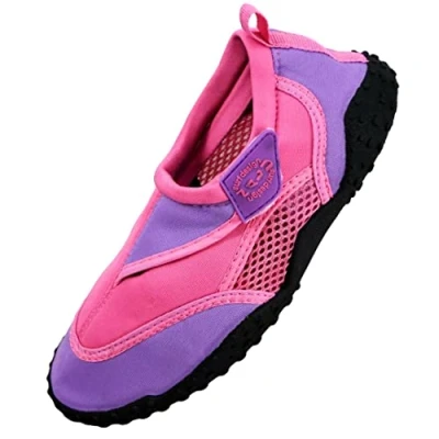 Image of Aqua Beach Surf Wet Water Shoes Boys Girls Mens Womens Unisex Wetsuit Boots (Pink Child 11)