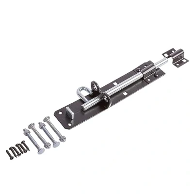 Image of Black 203mm Steel Brenton Gate Bolt By Blackspur