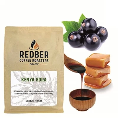 Image of Redber Kenyan Bora, Coffee Roasted to Order (Medium, Cafetiere Grind 250g)