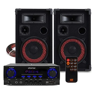 Image of MAX XEN 3508 HiFi Speaker Set and Stereo Amplifier, Bluetooth MP3 Home Audio Music System
