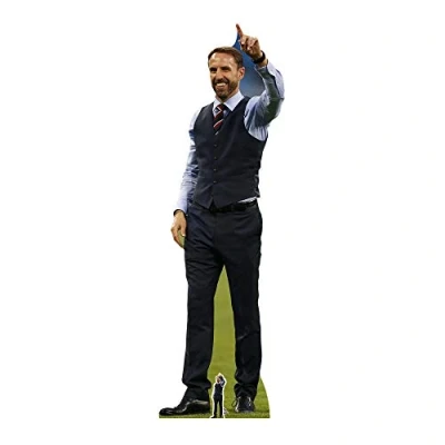 Image of STAR CUTOUTS CS755 Lifesize Cardboard Cutout Gareth Southgate England Football Manager Standee Stand Up 193cm Tall, Multicolour