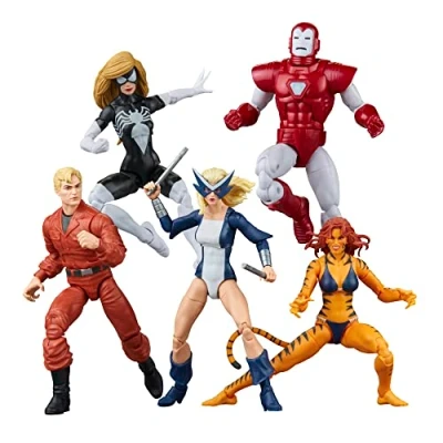 Image of Hasbro Marvel Legends Series The West Coast Avengers, 5 Pack of Comics 15 cm Action Figures