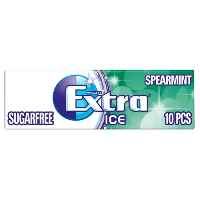 Image of Extra Chewing Gum, Sugar Free, Ice Spearmint Flavour, Gum Bulk, 30 Packs of 10 Pieces